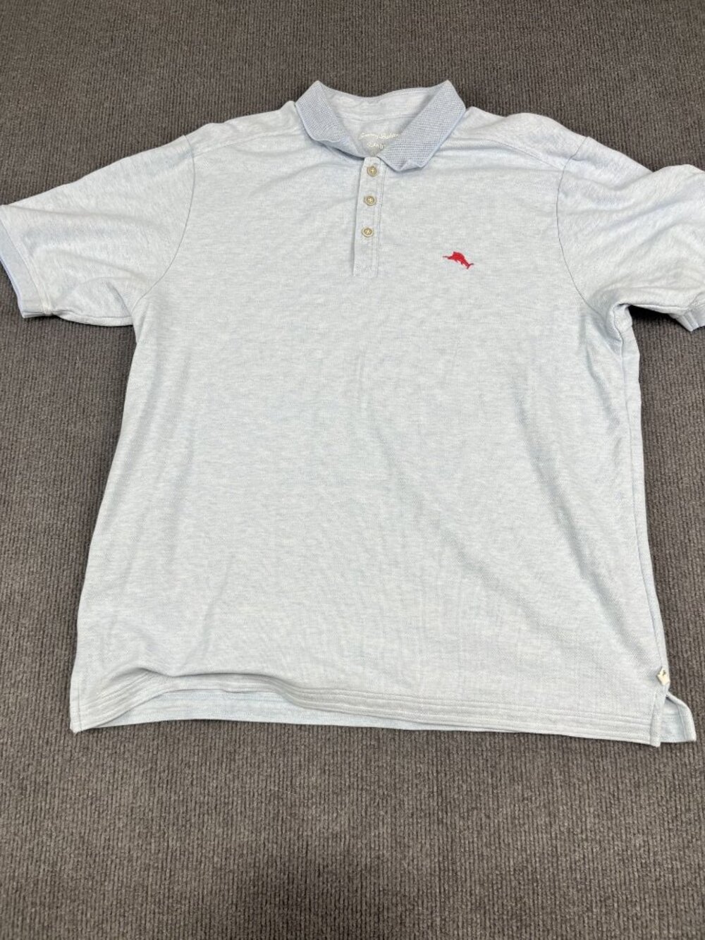Tommy Bahama Mens Light Blue IslandZone Polo Shirt Size XL